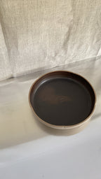 Low Bowl – Subtle Flower large - walnut